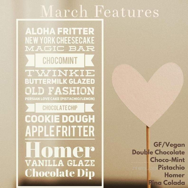 Doughnut Love - Coquitlam, BC menu_pic