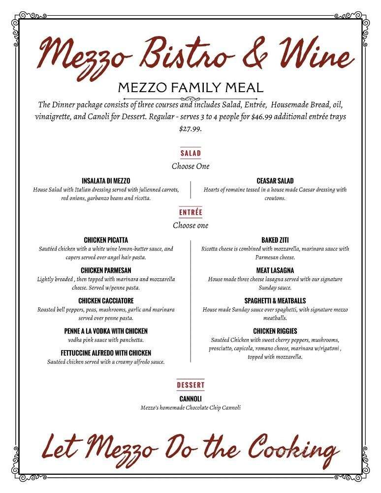 Mezzo Bistro & Bar - Honolulu, HI menu_pic