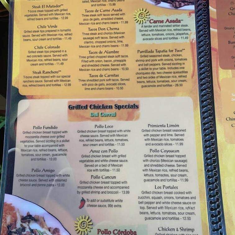 Tequila Amigos - Knoxville, TN menu_pic