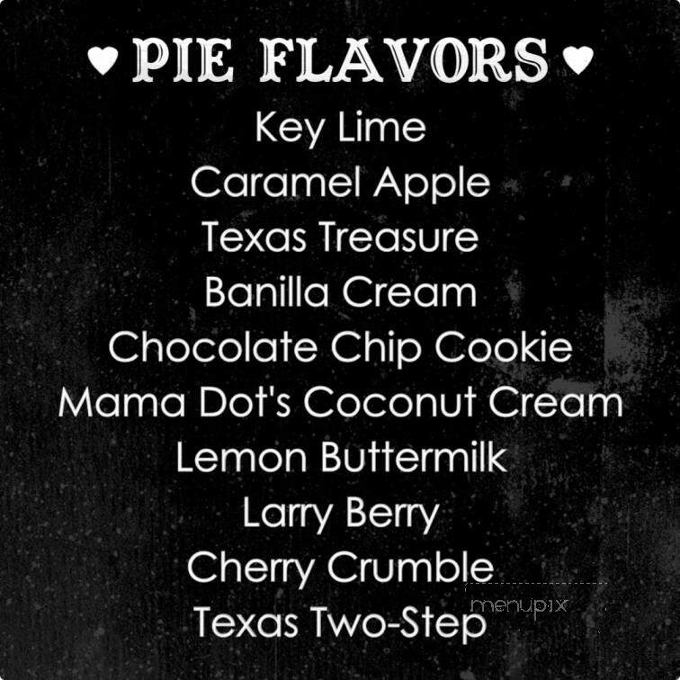 Cross My Heart & Hope For Pie - Melissa, TX menu_pic
