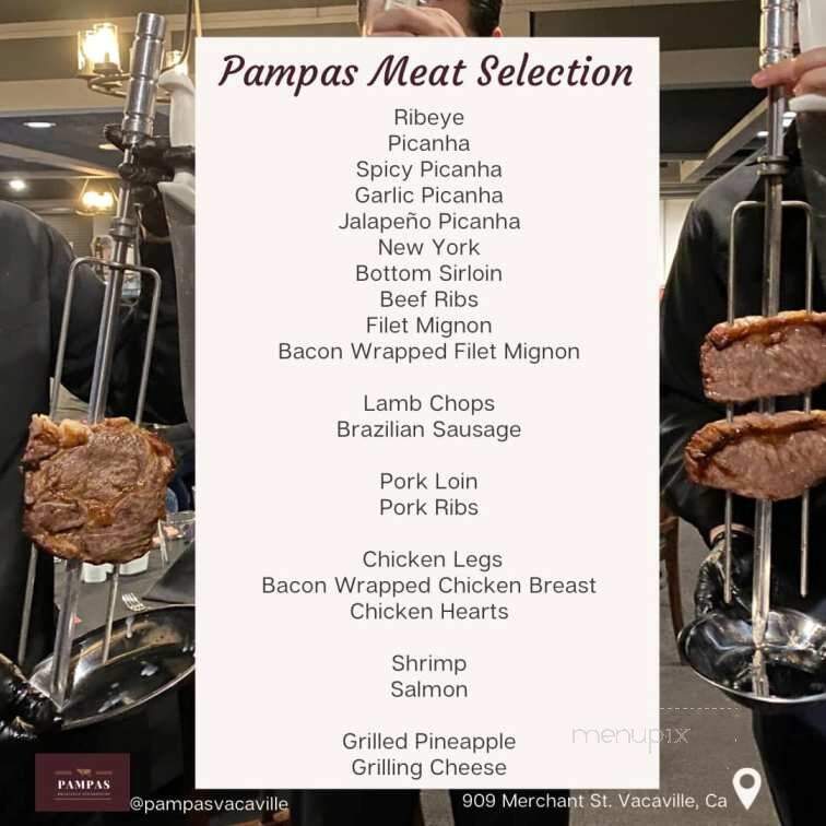 Pampas Brazilian Steakhouse - Vacaville, CA menu_pic