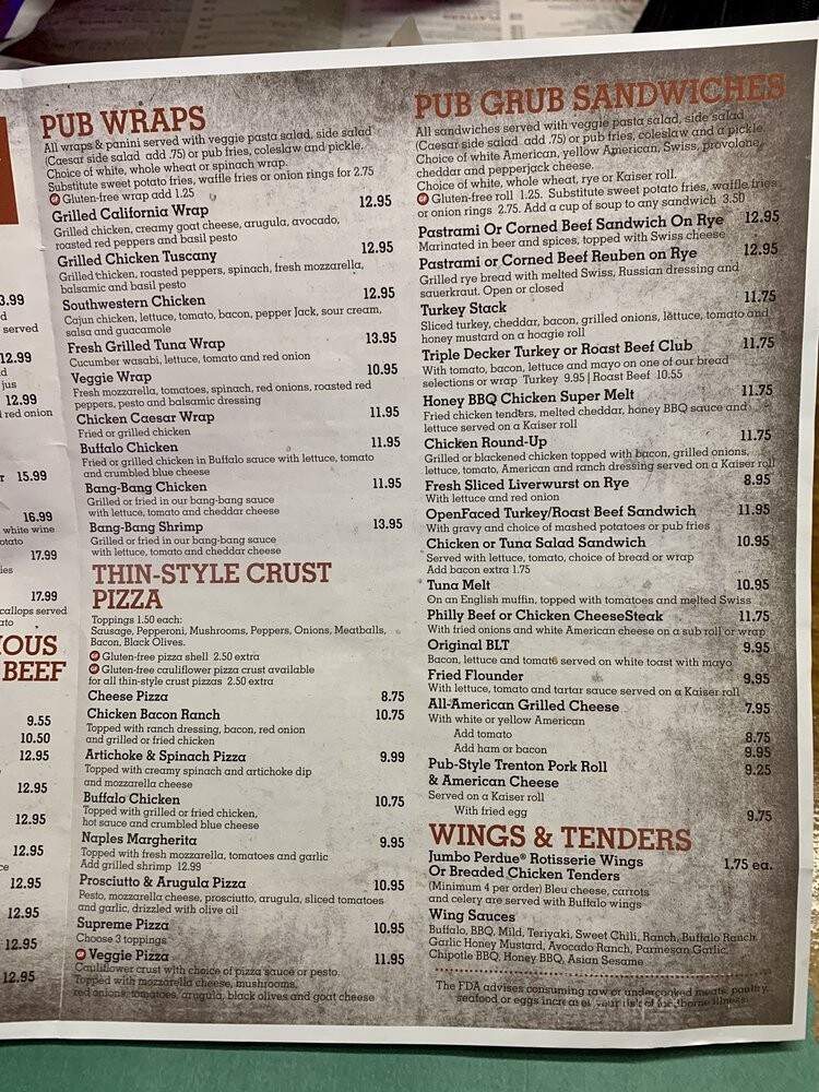 The Miracle Pub - Toms River, NJ menu_pic