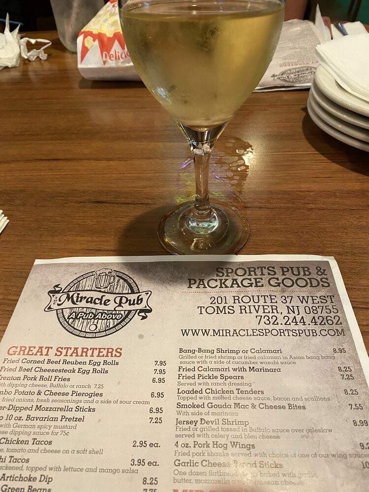 The Miracle Pub - Toms River, NJ menu_pic