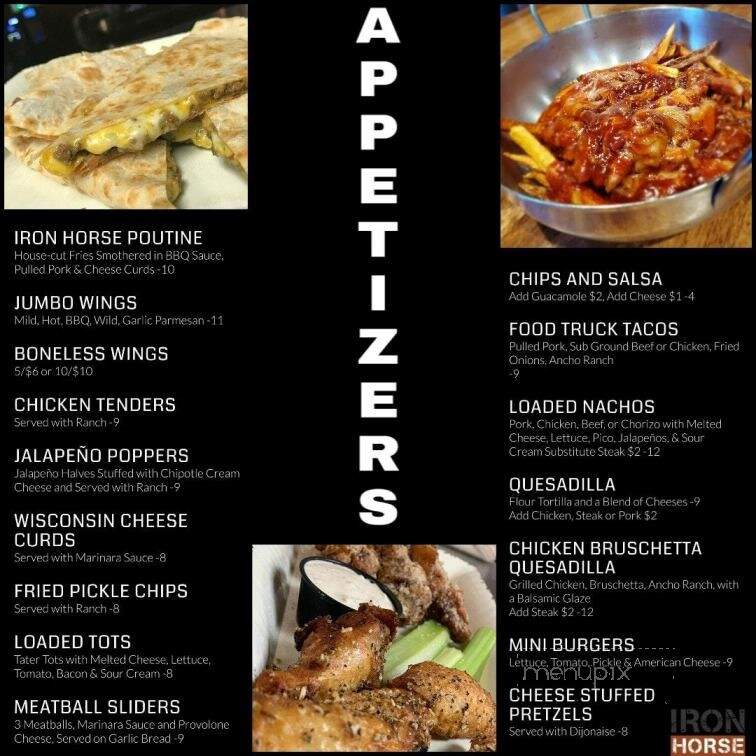 Iron Horse Bar and Grill - Algonquin, IL menu_pic