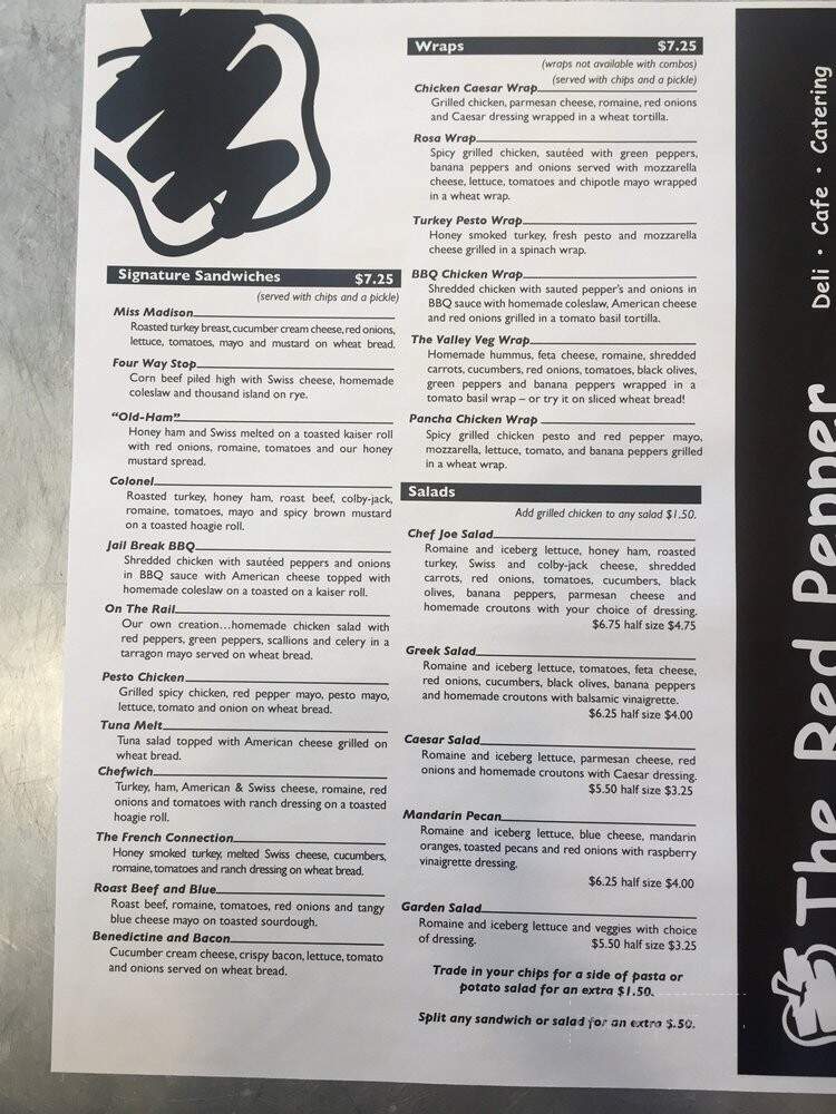 Red Pepper Deli - Crestwood, KY menu_pic