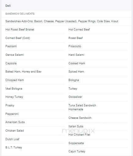 Tal's Deli - Cleveland, OH menu_pic