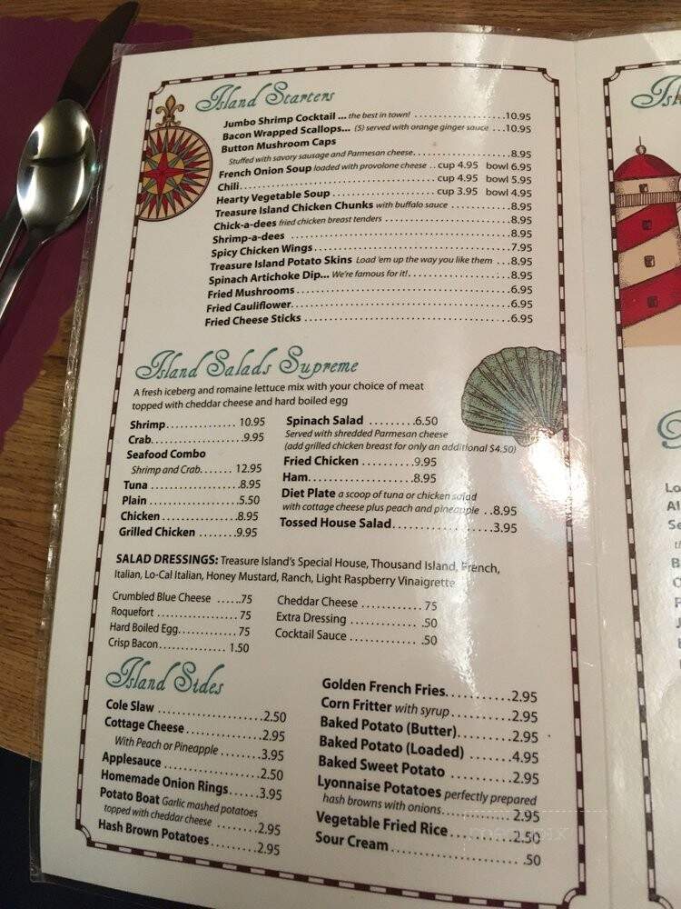 Treasure Island Supper Club - Moraine, OH menu_pic
