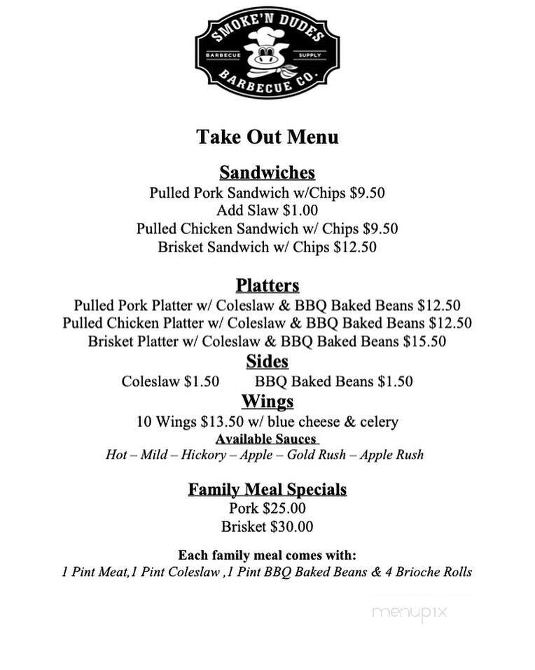 Smoke'N Dudes BBQ Co - Bensalem, PA menu_pic
