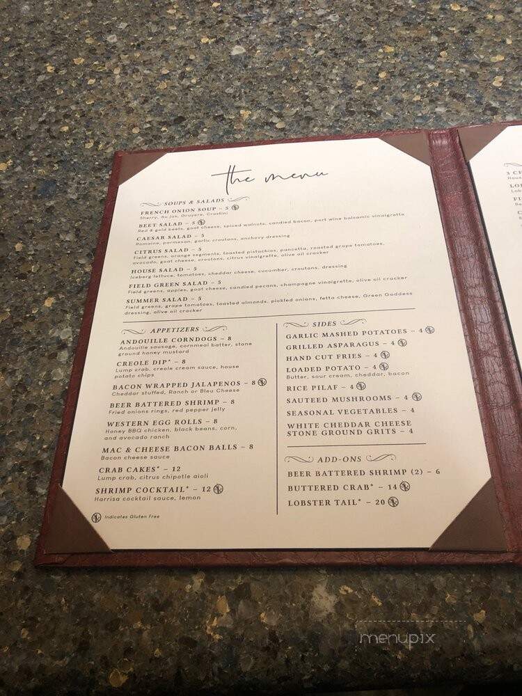 Firesides Restaurant at Boot Hill - Dodge City, KS menu_pic