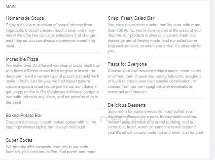 Incredible Pizza Company - Tulsa, OK menu_pic