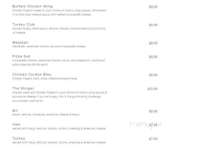 Mark's Pizzeria - Albion, NY menu_pic
