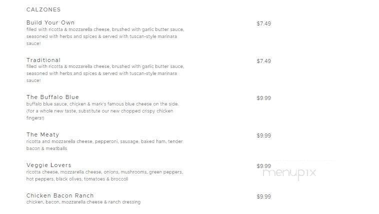 Mark's Pizzeria - Albion, NY menu_pic