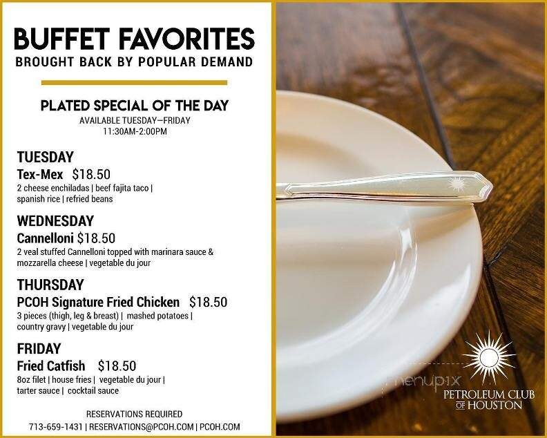 Petroleum Club - Houston, TX menu_pic