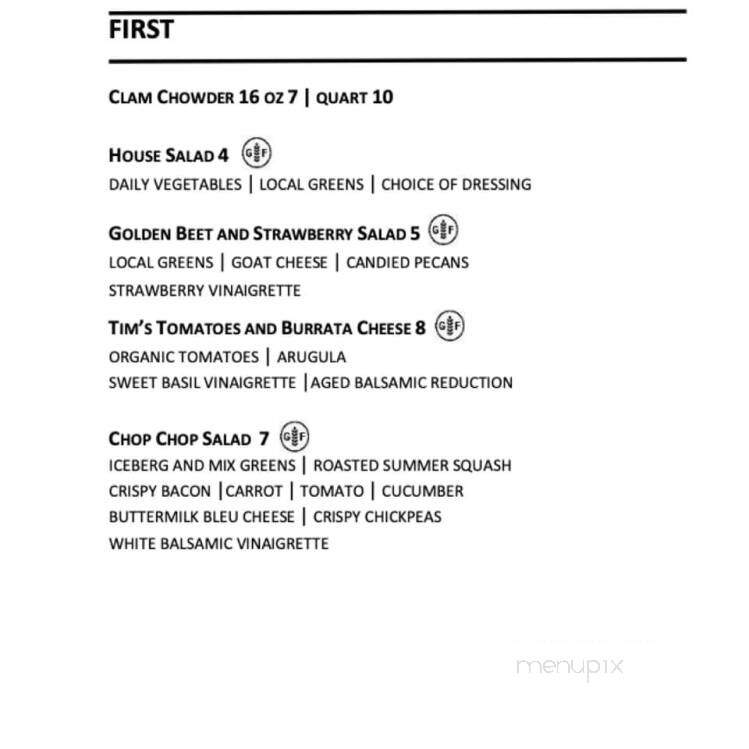Persimmons Waterfront Restaurant - New Bern, NC menu_pic