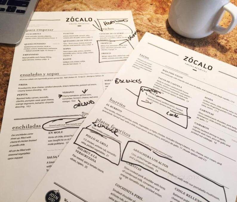 Zocalo - Roseville, CA menu_pic