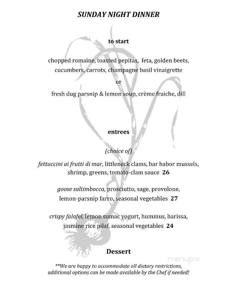 The Gleanery - Putney, VT menu_pic