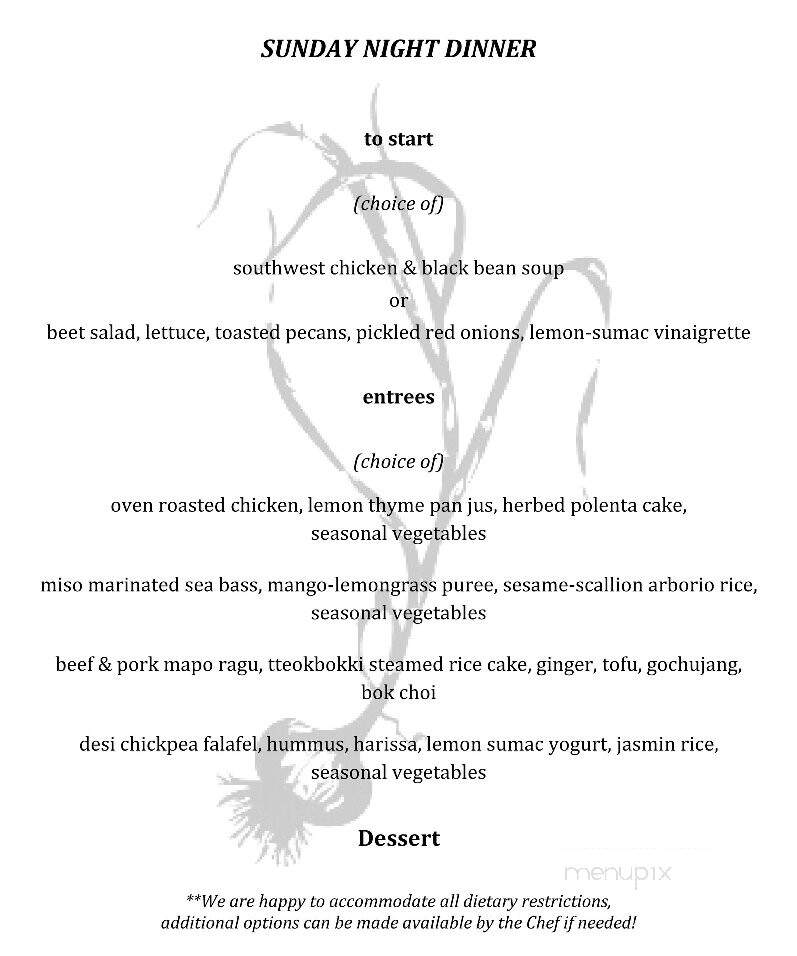 The Gleanery - Putney, VT menu_pic