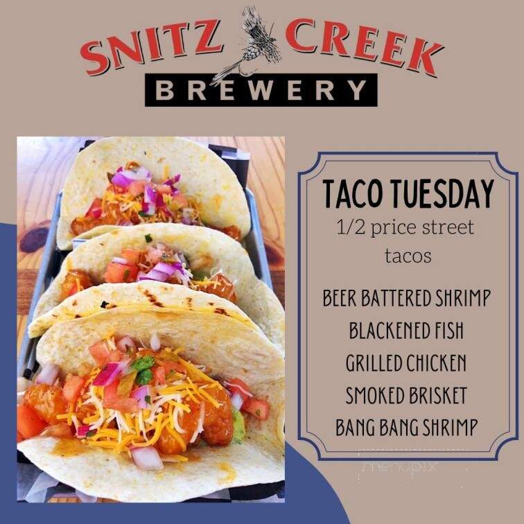 Snitz Creek Brewery - Lebanon, PA menu_pic