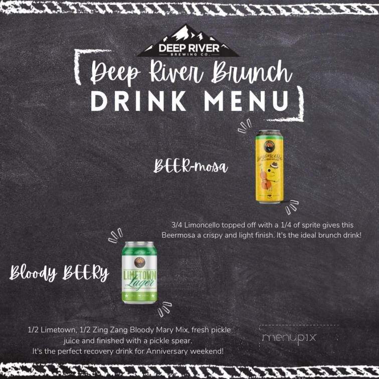 Deep River Brewing Company - Clayton, NC menu_pic
