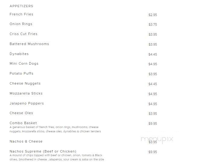 Lake Park Pub - Menasha, WI menu_pic