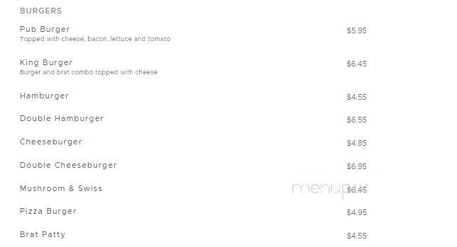 Lake Park Pub - Menasha, WI menu_pic