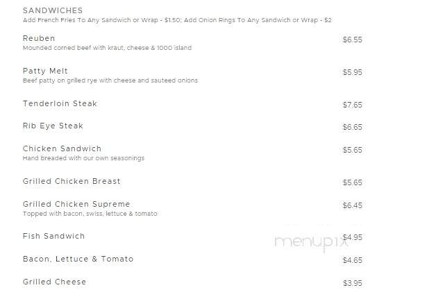 Lake Park Pub - Menasha, WI menu_pic
