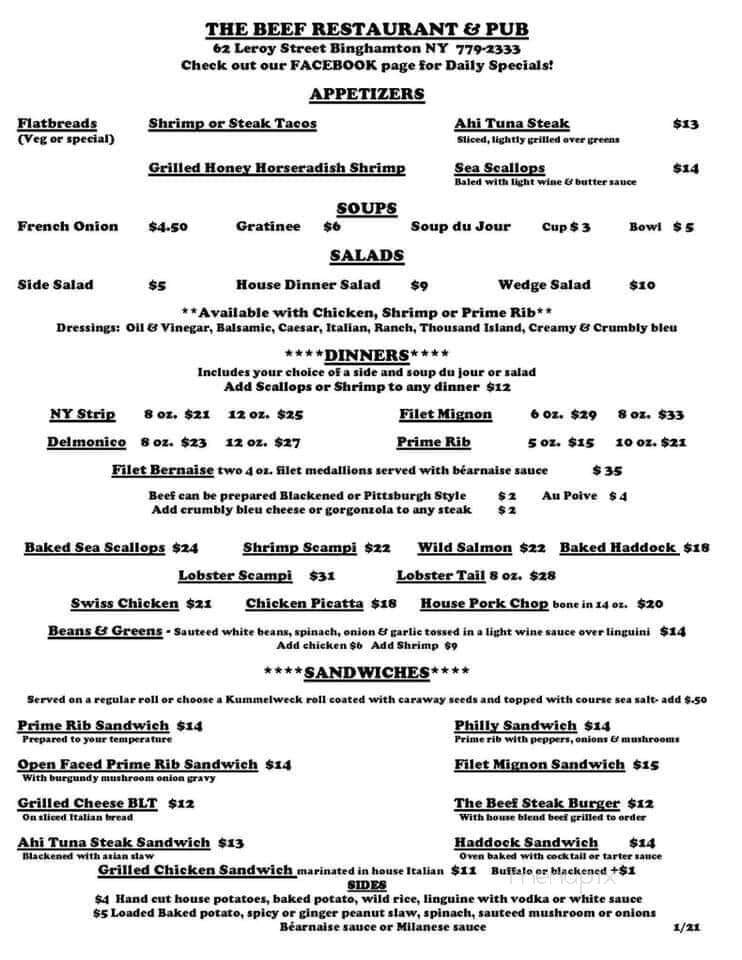 The Beef - Binghamton, NY menu_pic