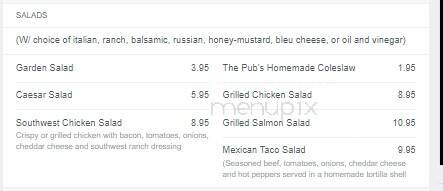 Pocono Pub - Stroudsburg, PA menu_pic