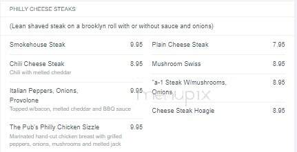 Pocono Pub - Stroudsburg, PA menu_pic