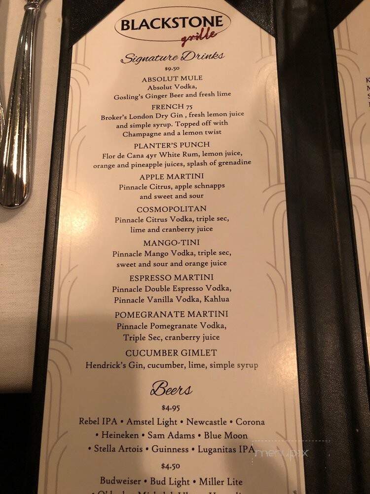 Blackstone Grille - St Johns, FL menu_pic