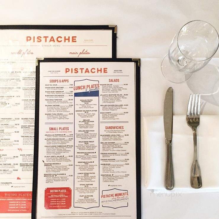 Pistache French Bistro - West Palm Beach, FL menu_pic