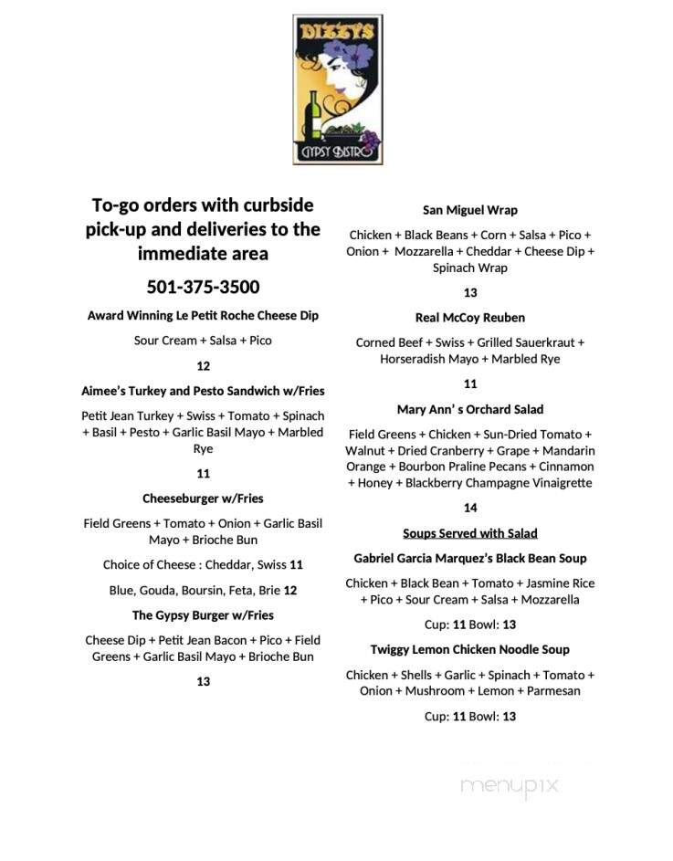 Dizzy's Gypsy Bistro - Little Rock, AR