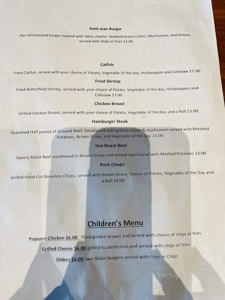 Mather Lodge Restaurant - Morrilton, AR menu_pic
