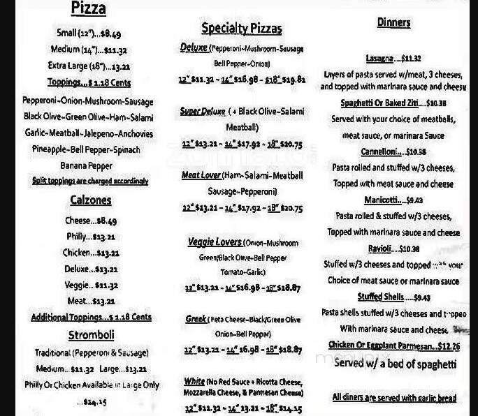 Antonio's New York Style Pizza - St Augustine, FL menu_pic