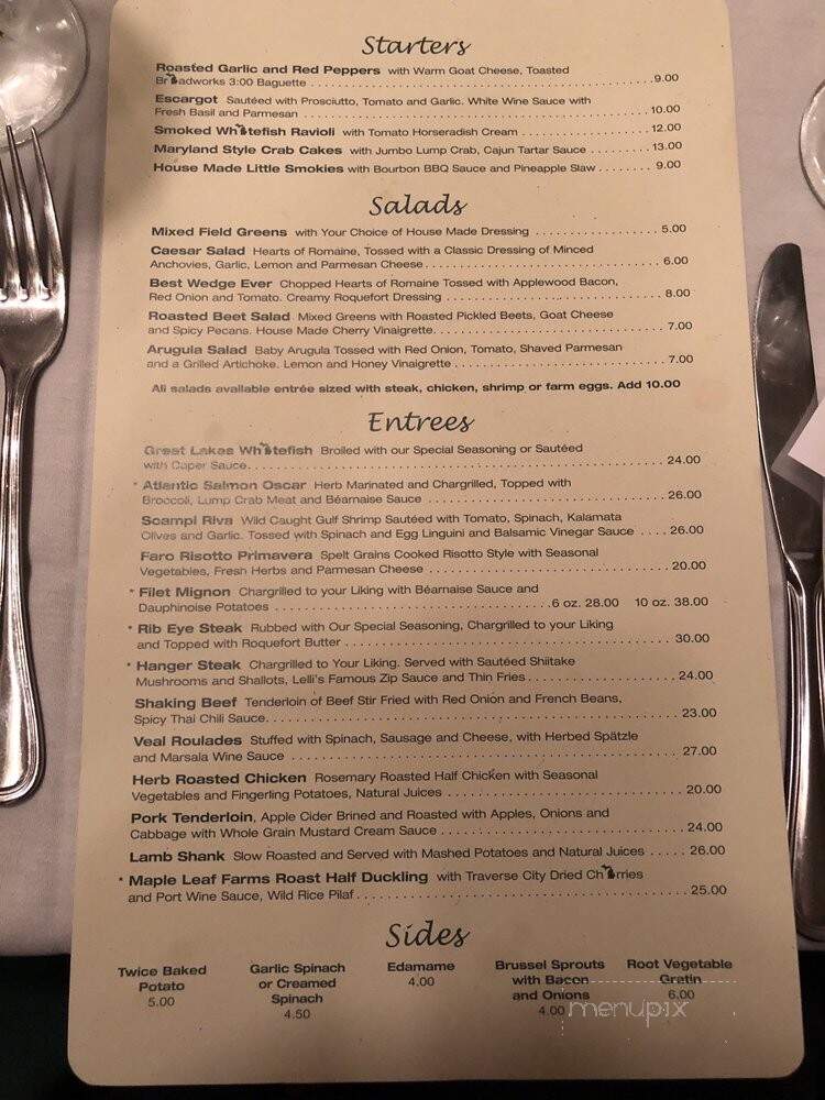New York Restaurant - Harbor Springs, MI menu_pic