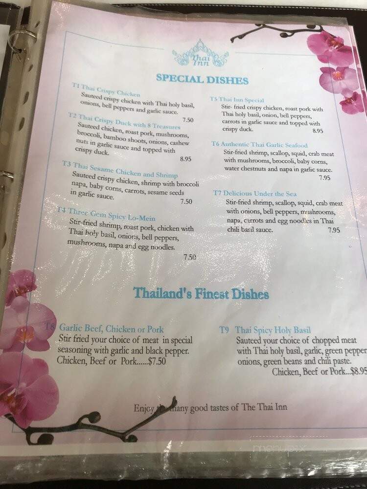 Thai Inn - Rochester Hills, MI menu_pic