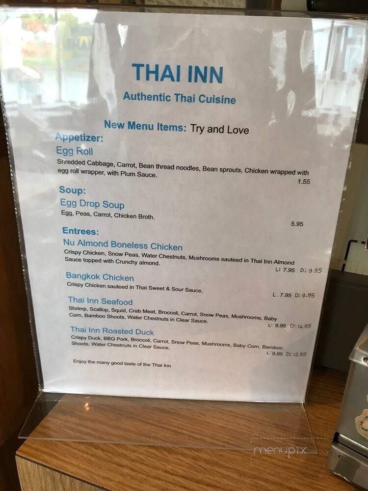 Thai Inn - Rochester Hills, MI menu_pic
