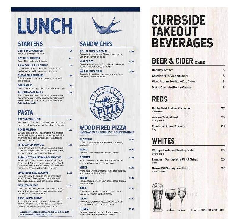 Bluebird Cafe & Grill - Orangeville, ON menu_pic