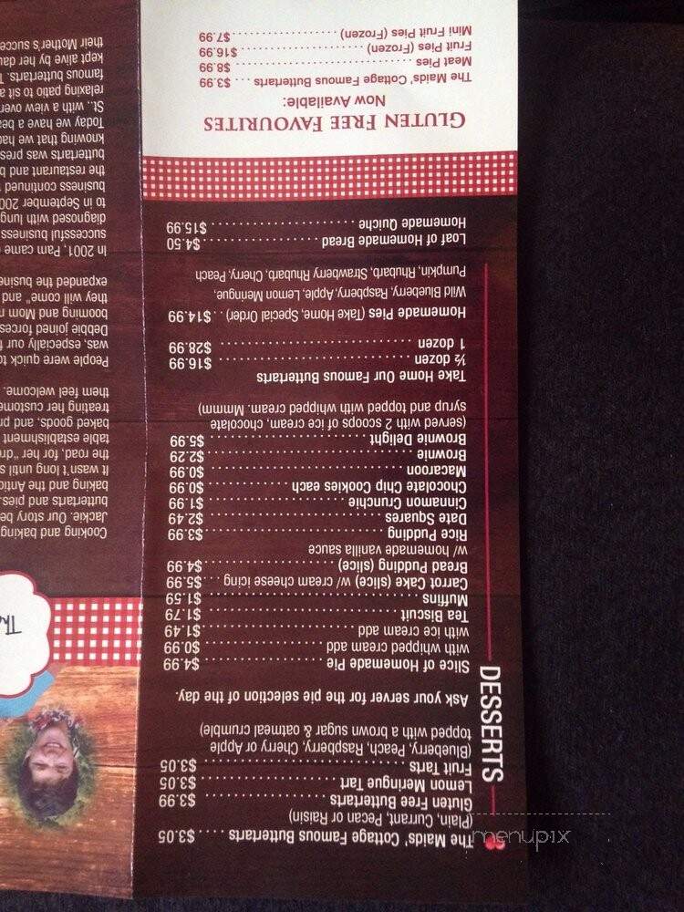The Maid's Cottage - Newmarket, ON menu_pic