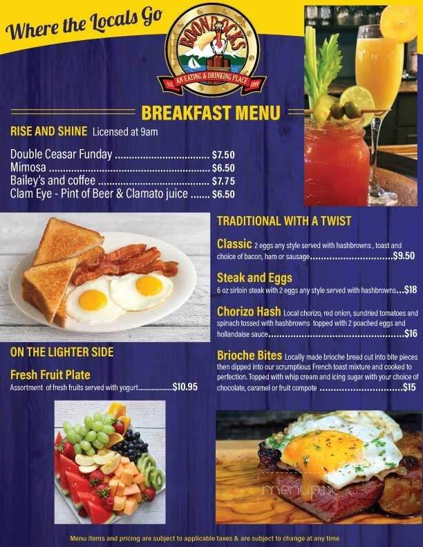 Boondock's Cafe - Sidney, BC menu_pic
