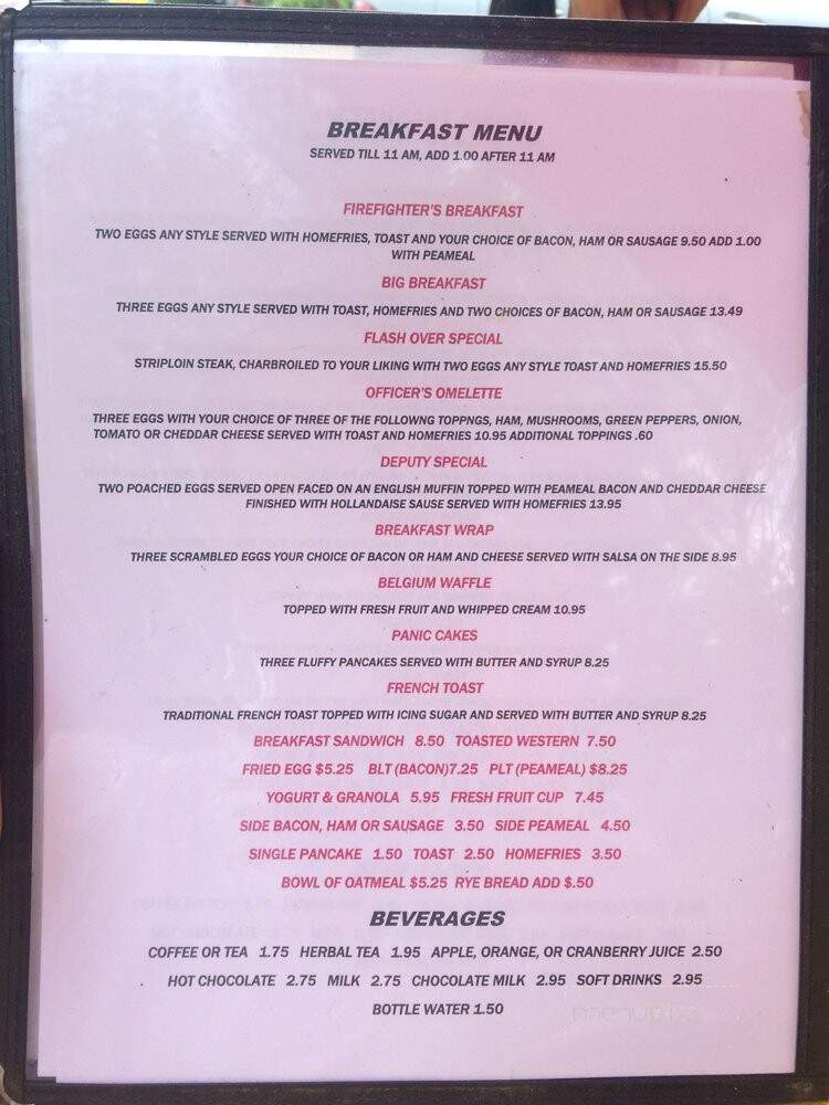 The Hook & Ladder - Bala, ON menu_pic