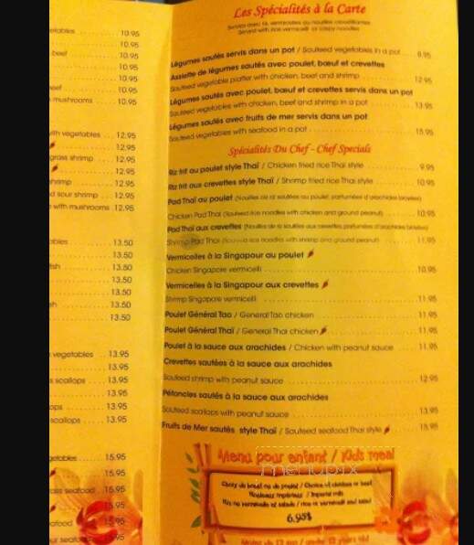 Restaurant La Perle Vietnamienne - Laval, QC menu_pic