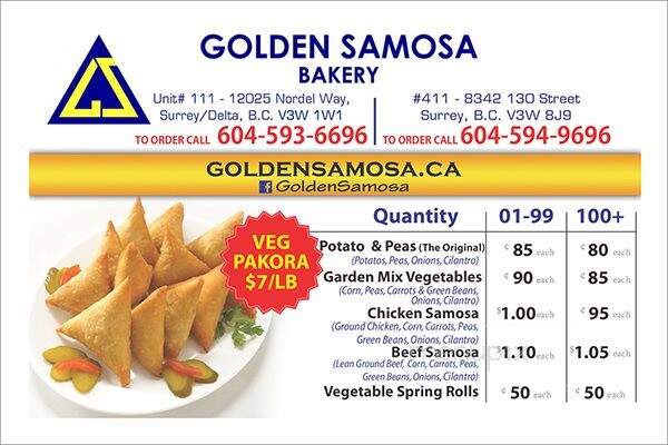 Samosa King - Surrey, BC menu_pic
