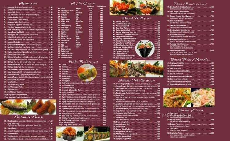 Diamond Sushi - Barrie, ON menu_pic