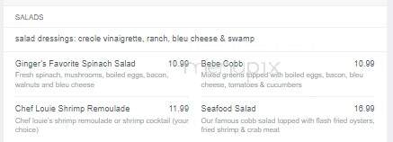 Louie & The Red Head Lady - Mandeville, LA menu_pic