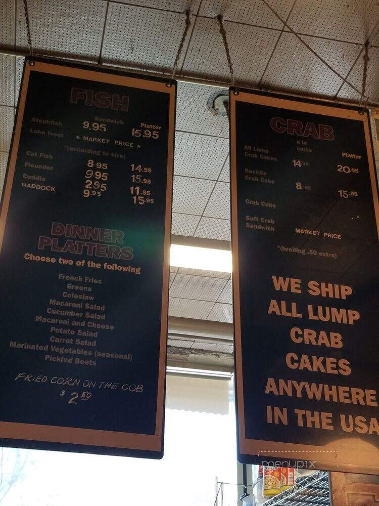 Faidley's Seafood - Baltimore, MD menu_pic