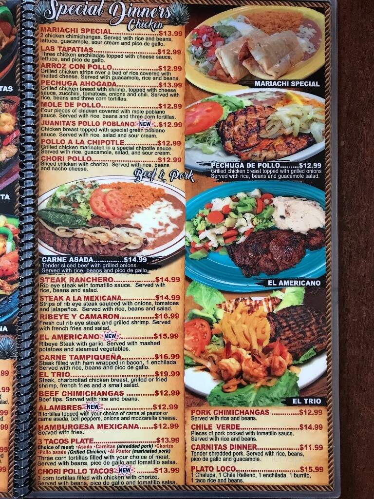 El Potro - Grand Rapids, MN menu_pic