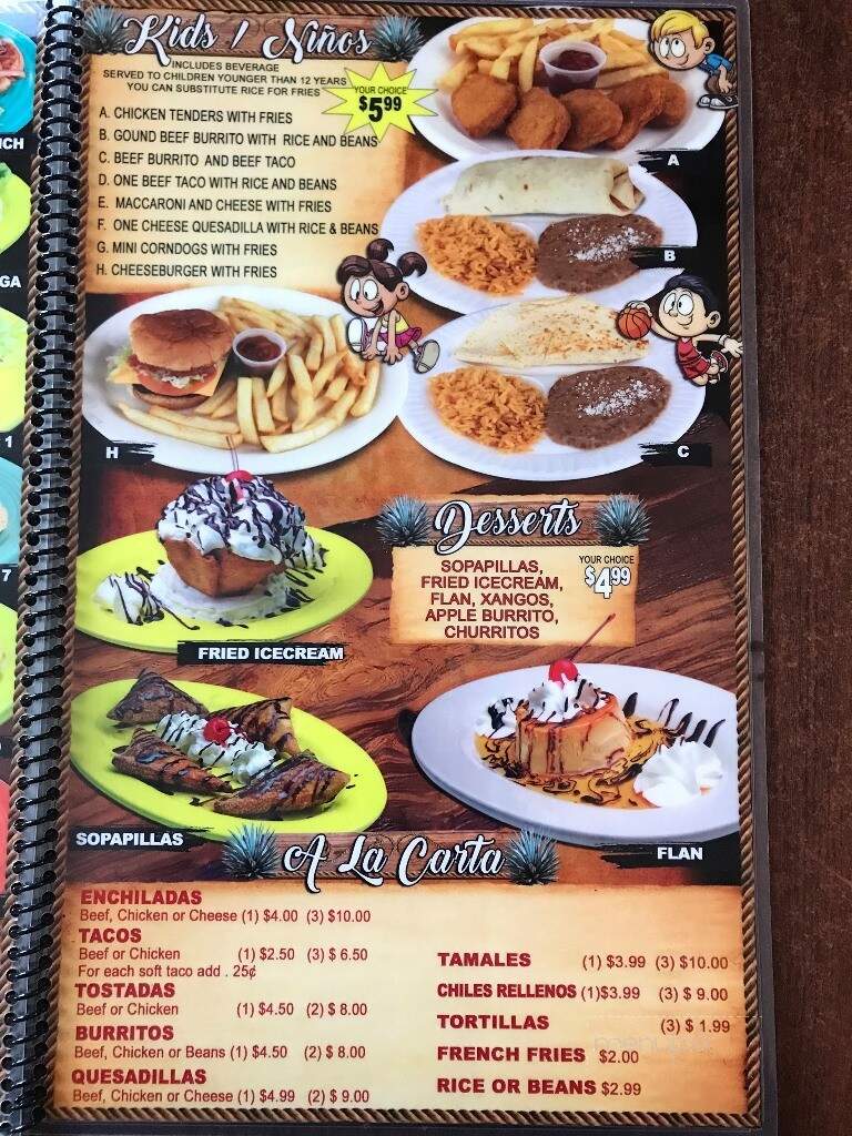 El Potro - Grand Rapids, MN menu_pic