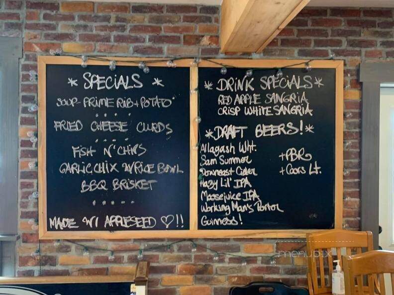 Appleseed Restaurant - Bradford, NH menu_pic