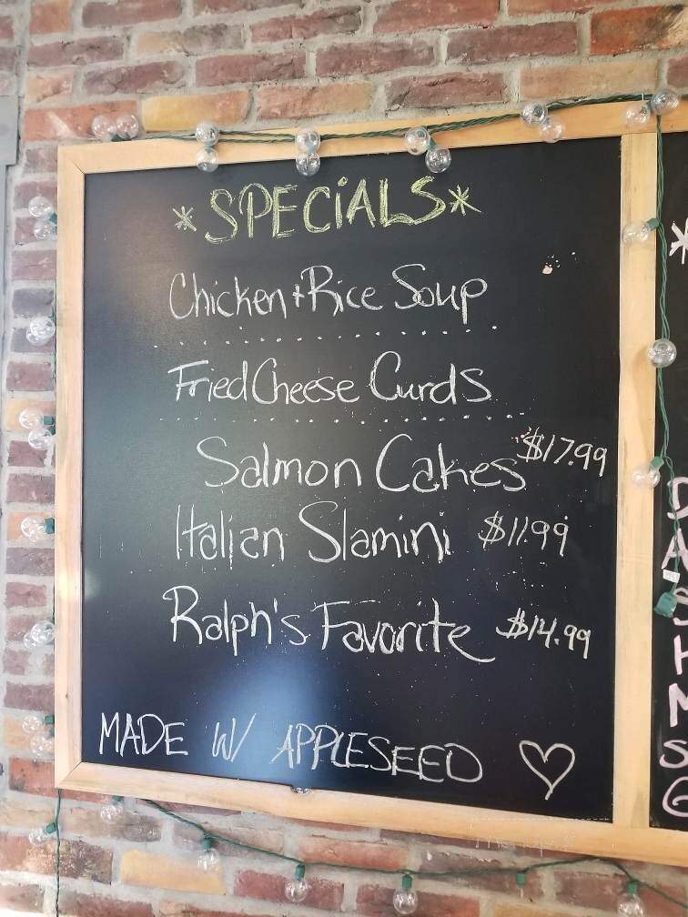 Appleseed Restaurant - Bradford, NH menu_pic